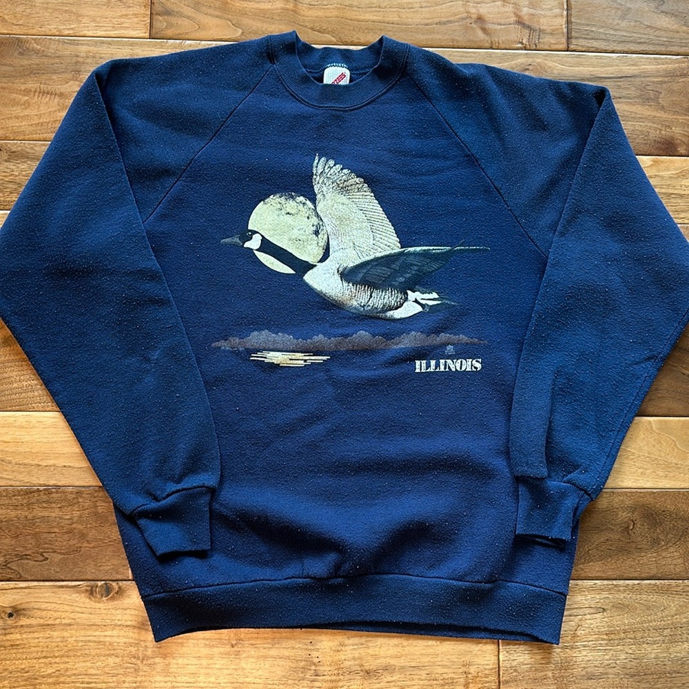 Vtg Jerzees Illinois Canadian Goose Sweatshirt